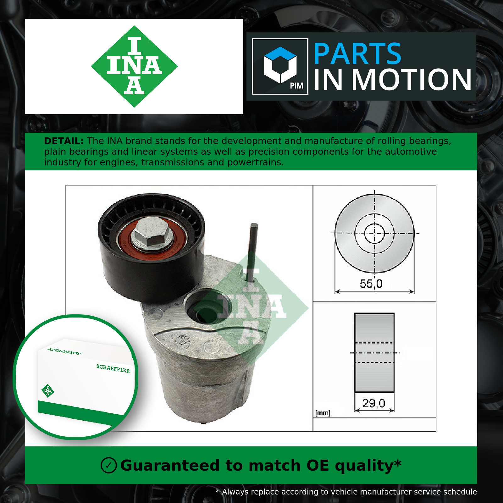INA Aux Belt Tensioner 534032010 [PM173144]