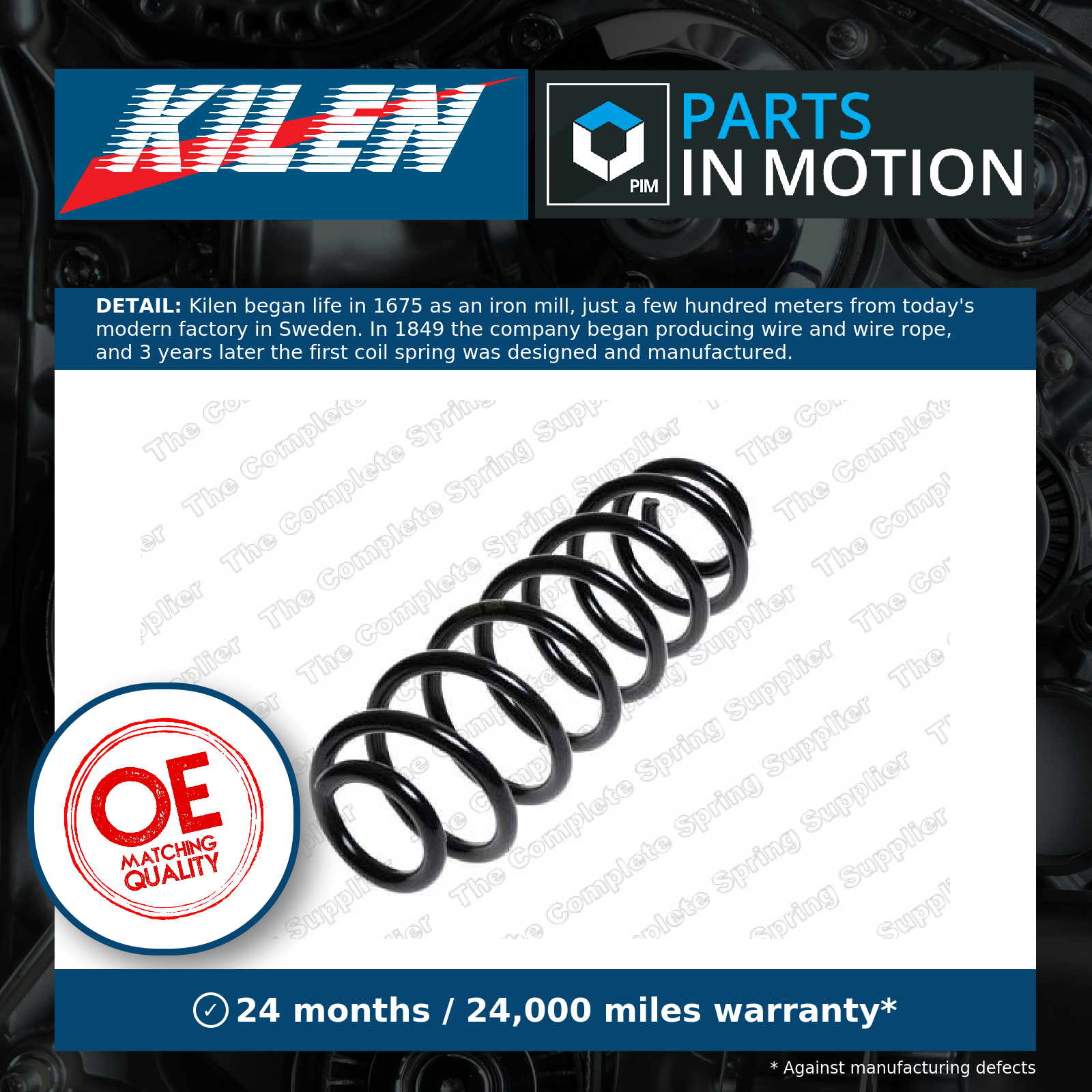 Suspension Spring Rear Fits Skoda Octavia VW Golf Golf Plus Jetta KILEN 63118 - Image 26