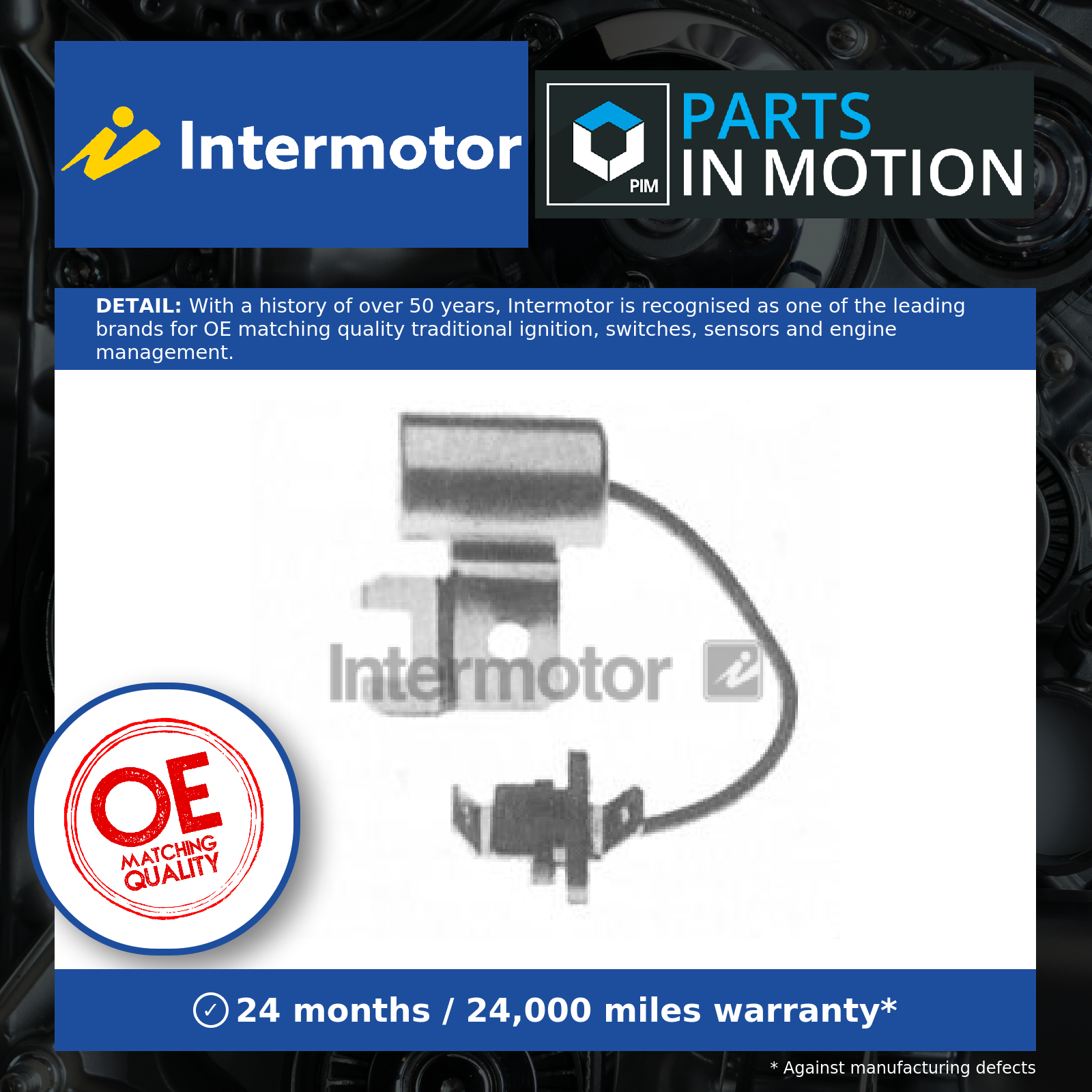 Intermotor Ignition Condenser 33100 [PM159536]