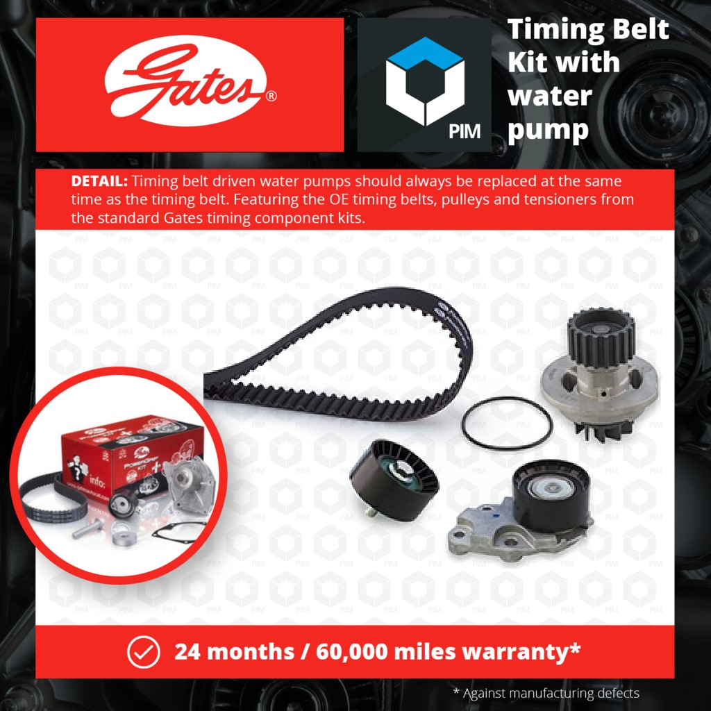 Gates Timing Belt & Water Pump Kit KP15419XS-2 [PM156251]