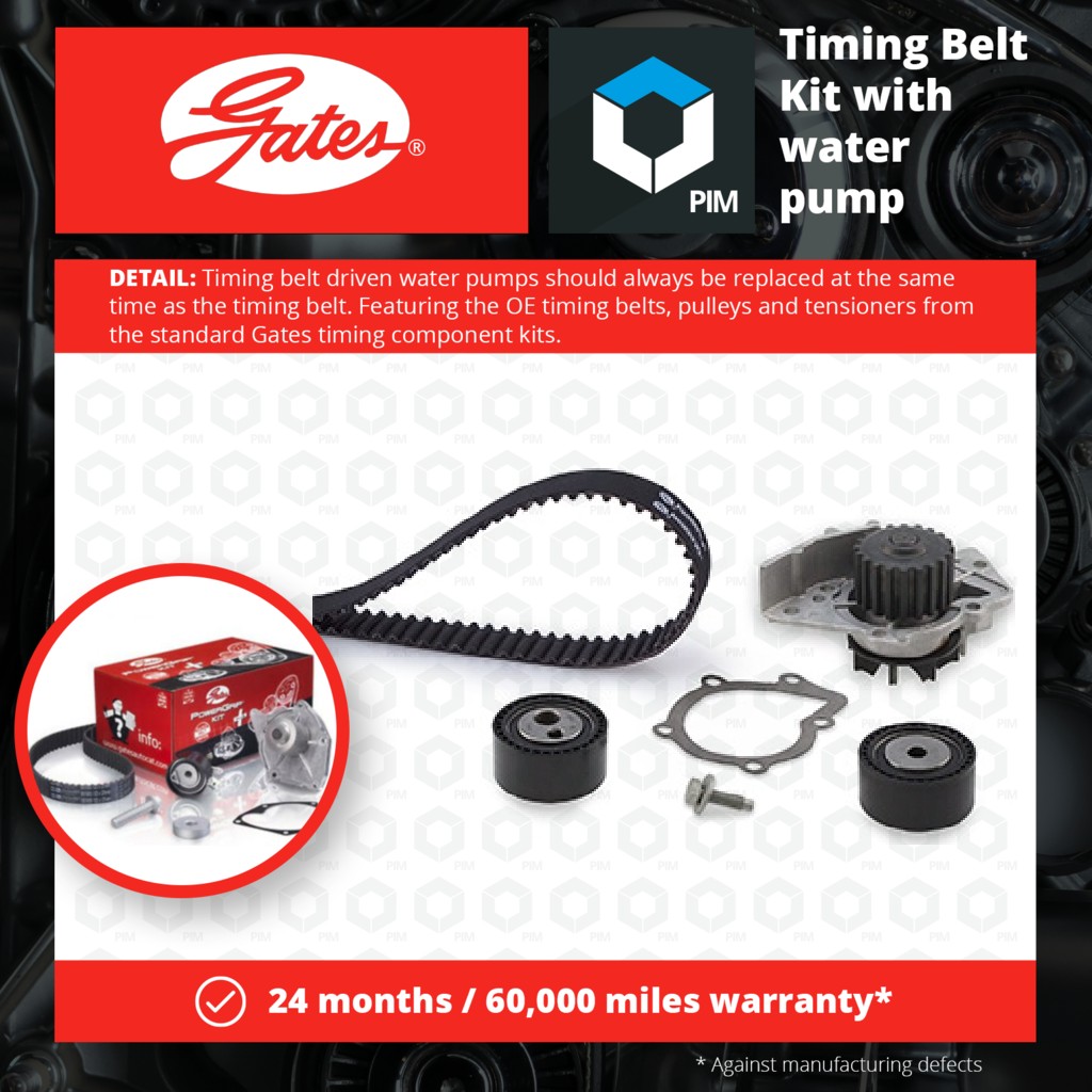 Gates Timing Belt & Water Pump Kit KP15524XS [PM154930]