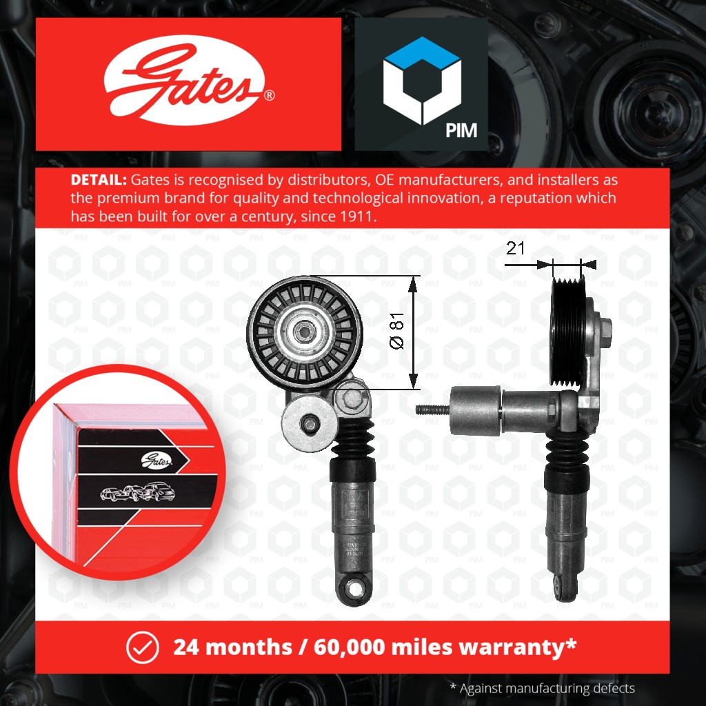 Gates Aux Belt Tensioner T38306 [PM154614]