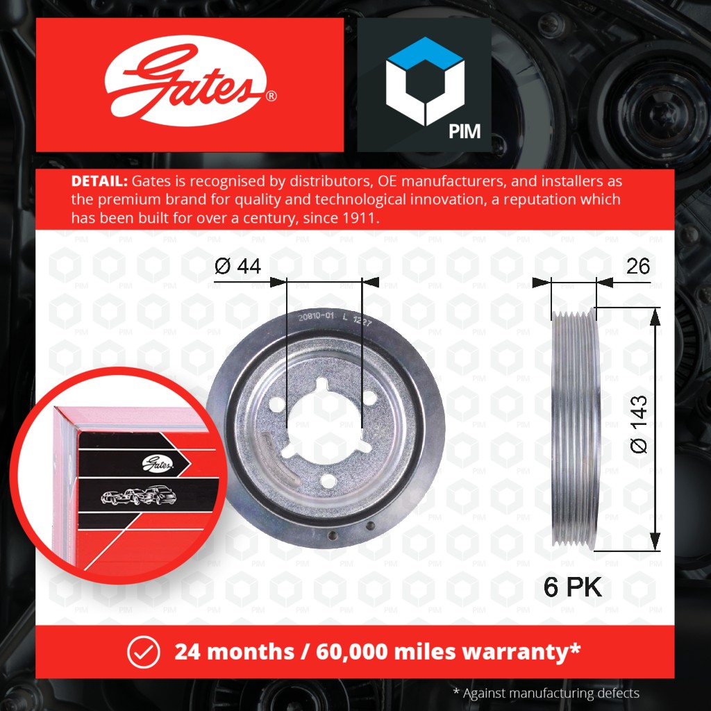 Gates Crankshaft Pulley (TVD) TVD1055 [PM153713]