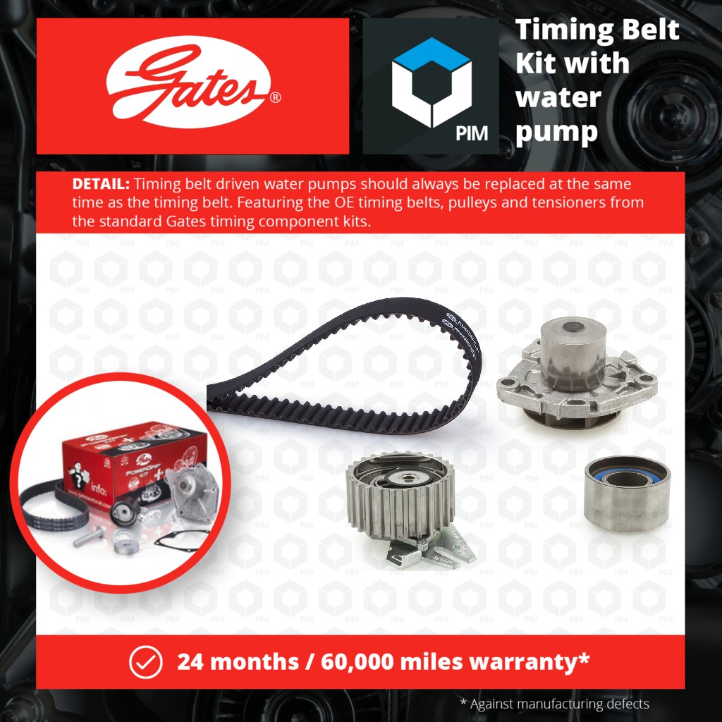 Gates Timing Belt & Water Pump Kit KP45623XS [PM153674]