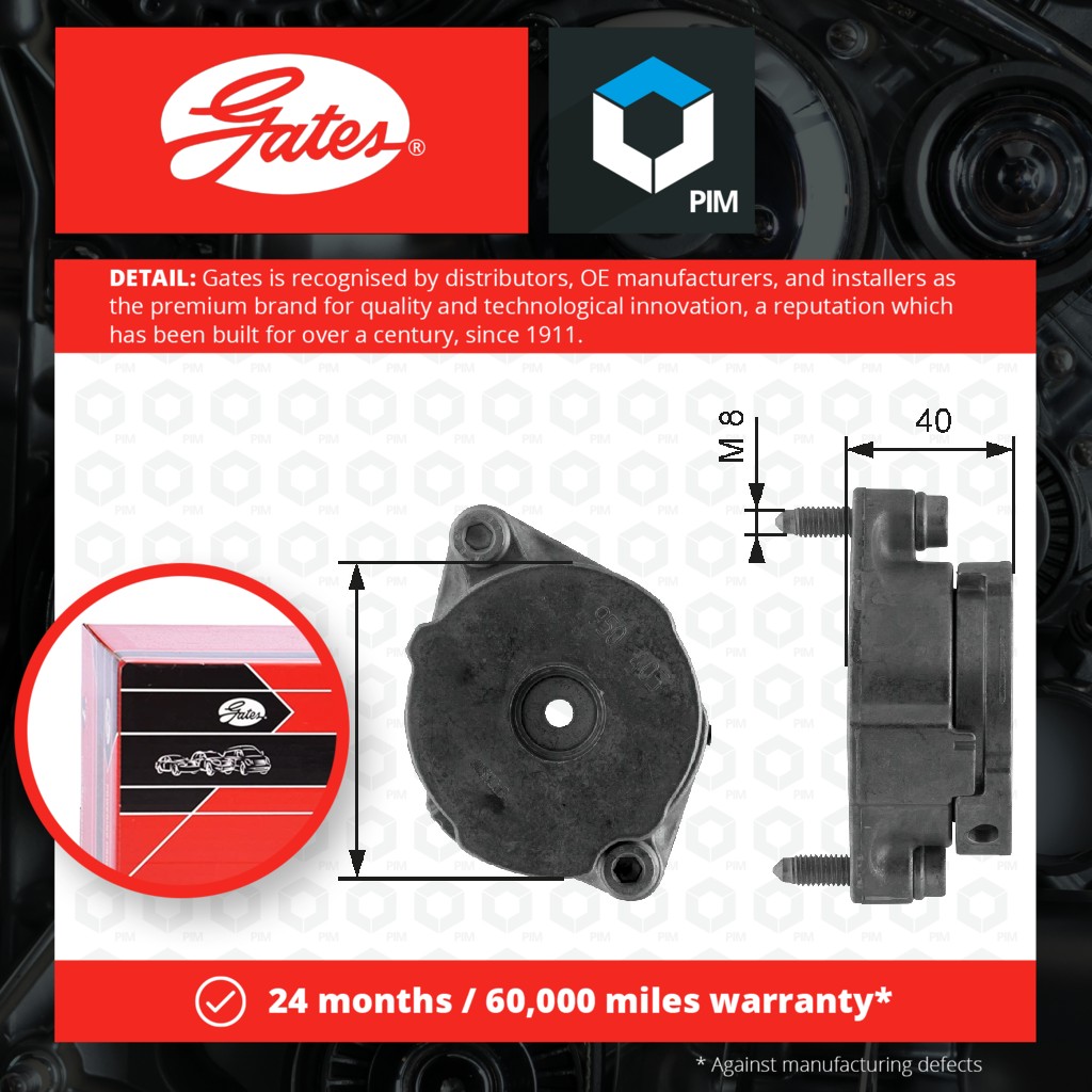 Gates Aux Belt Tensioner T38345 [PM153299]