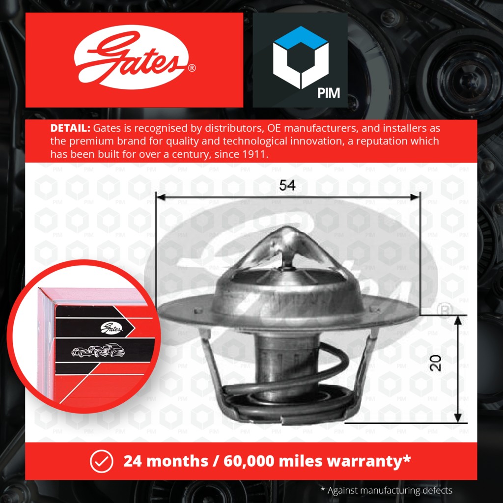 Gates Coolant Thermostat TH00191 [PM152654]