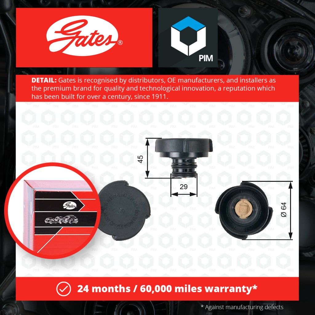 Gates Radiator Cap RC204 [PM152640]