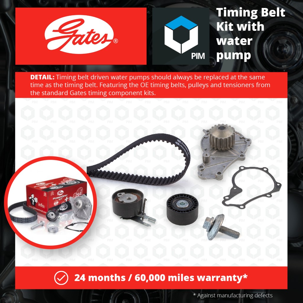 Gates Timing Belt & Water Pump Kit KP15598XS [PM152306]