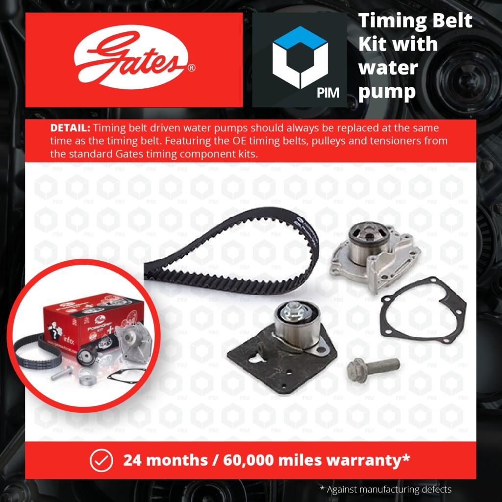 Gates Timing Belt & Water Pump Kit KP15552XS [PM152300]