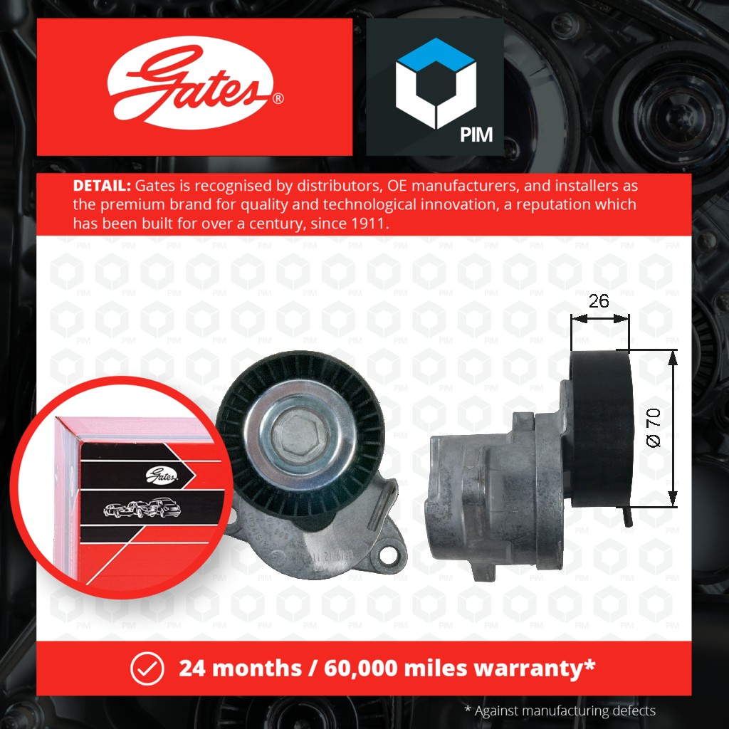 Gates Aux Belt Tensioner T39164 [PM152024]