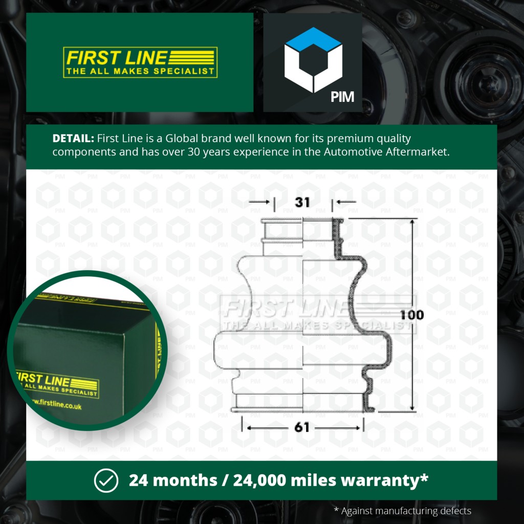 First Line CV Joint Boot FCB6092 [PM148148]