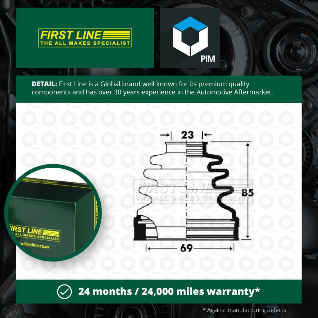 First Line CV Joint Boot FCB2879 [PM148134]