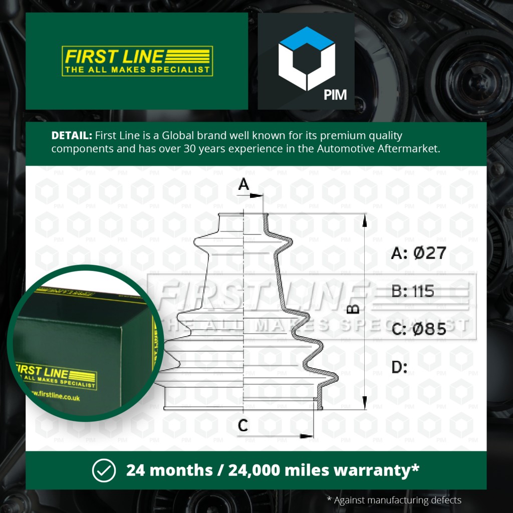 First Line CV Joint Boot FCB1003 [PM148080]