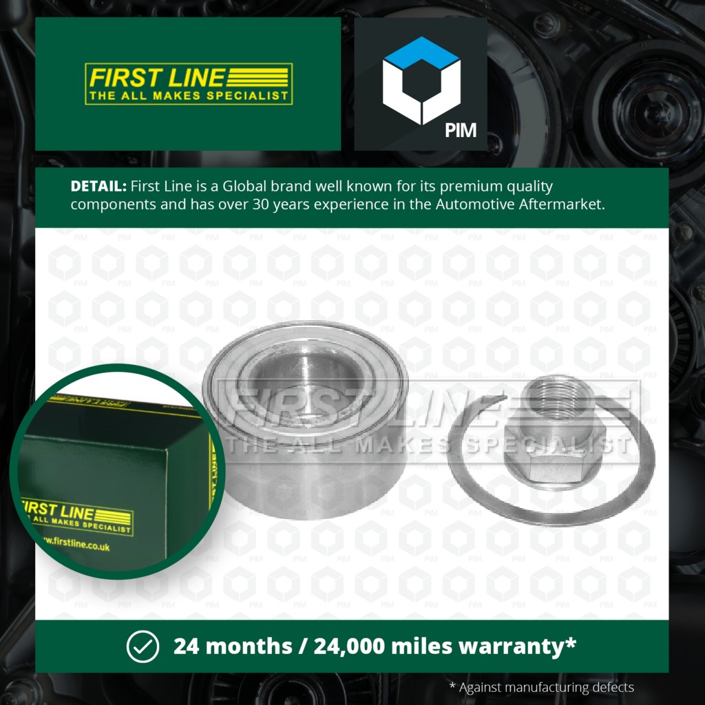 First Line Wheel Bearing Kit Front FBK504 [PM146886]