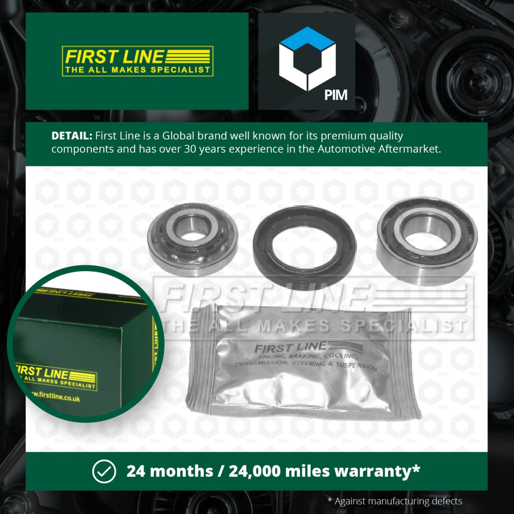 First Line Wheel Bearing Kit Front FBK011 [PM146783]