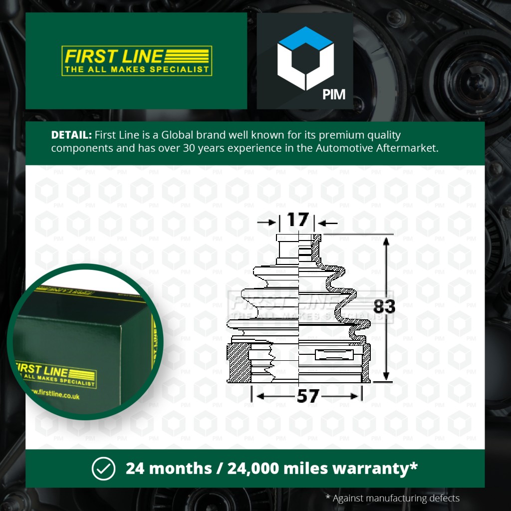 First Line CV Joint Boot FCB6239 [PM145597]