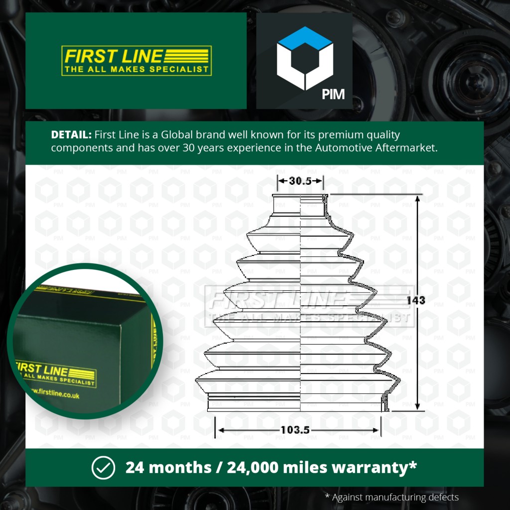 First Line CV Joint Boot FCB6181 [PM145583]