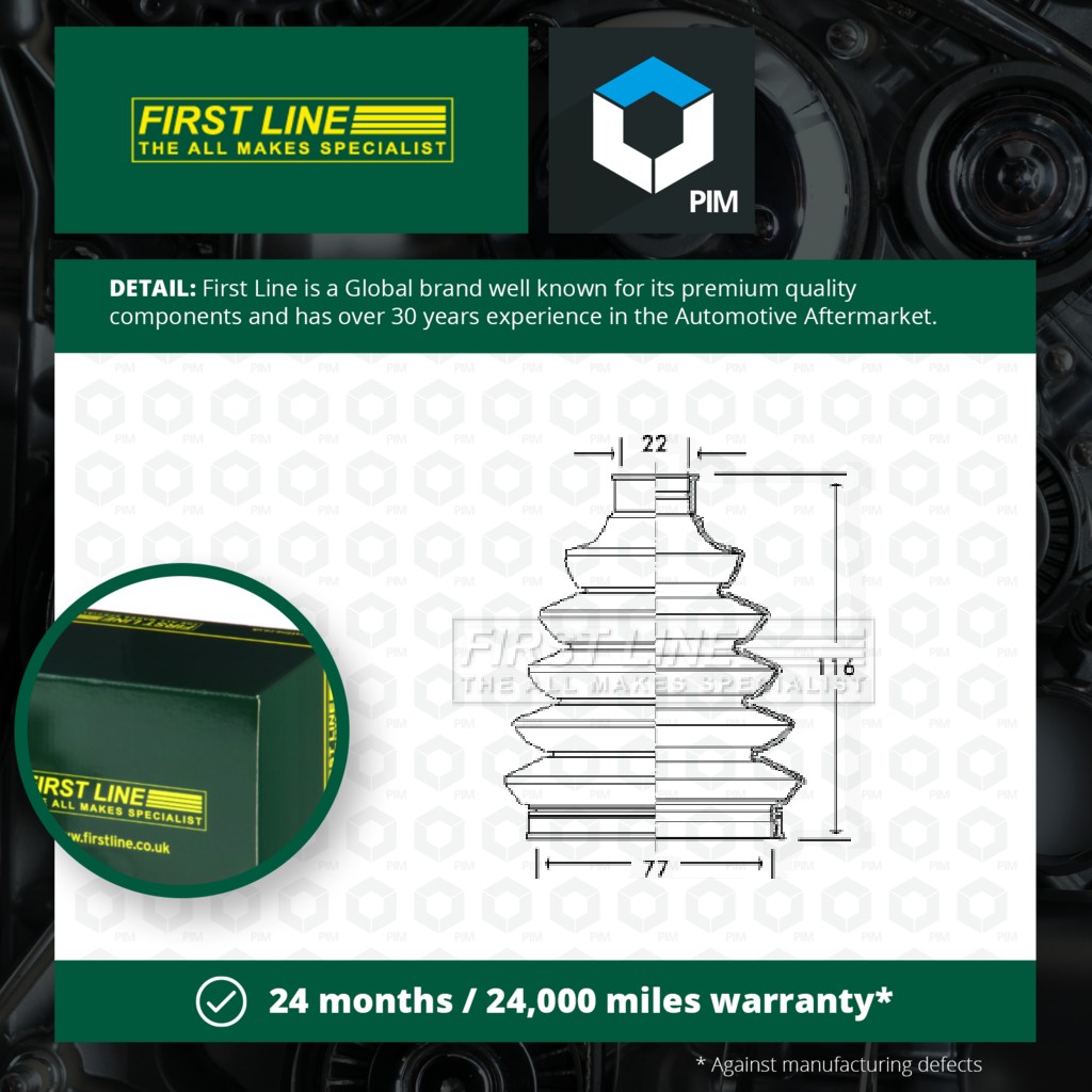 First Line CV Joint Boot FCB2346 [PM145521]