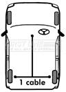First Line FKB6008 Handbrake Cable
