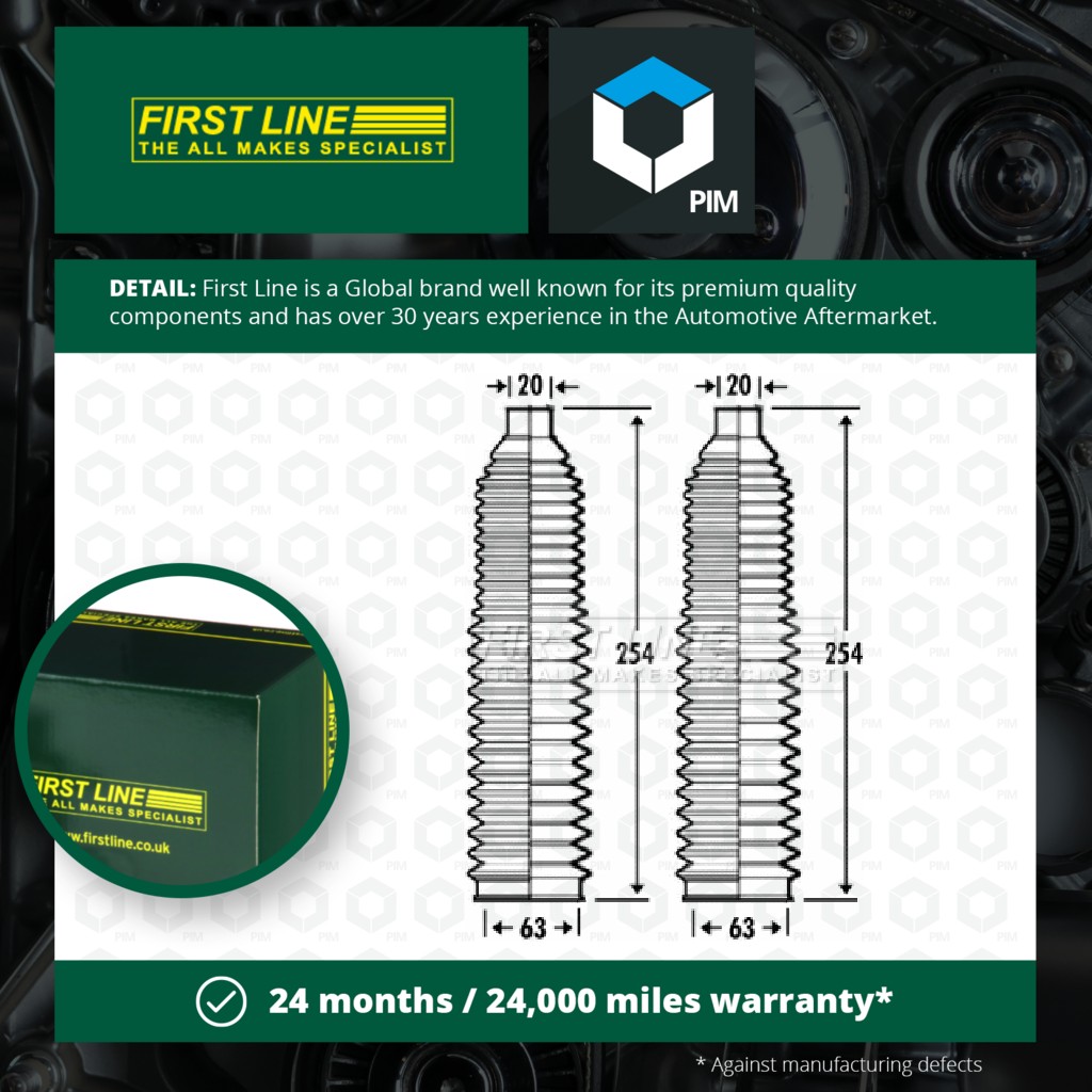 First Line Steering Rack Boot FSG3269 [PM143594]