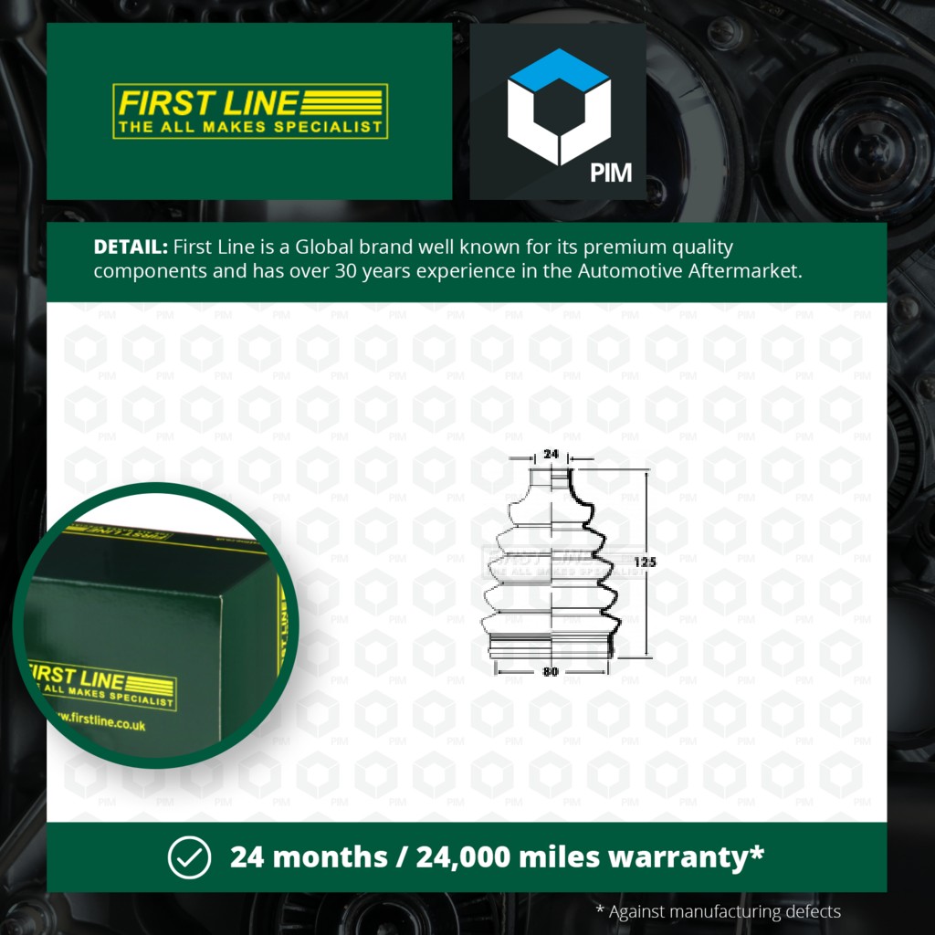 First Line CV Joint Boot Outer FCB2364 [PM142908]