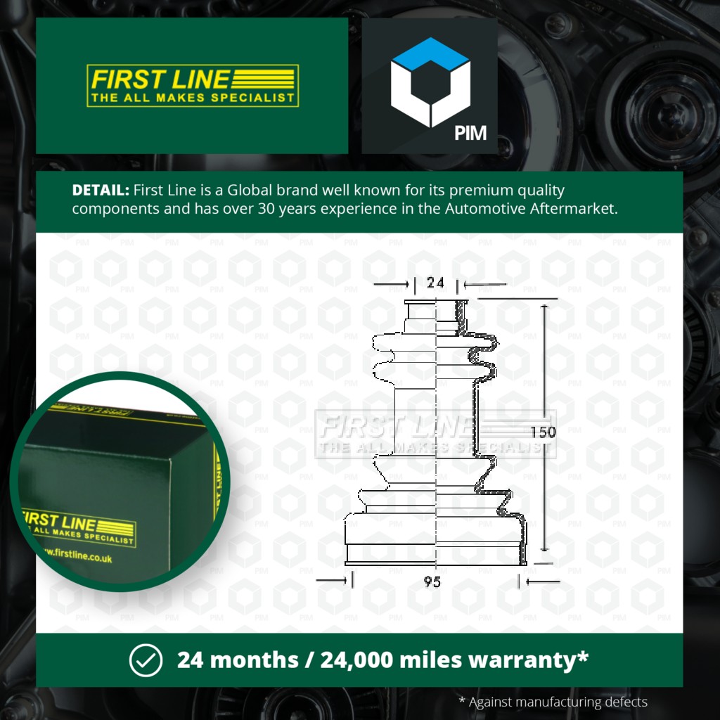 First Line CV Joint Boot FCB2038 [PM142870]