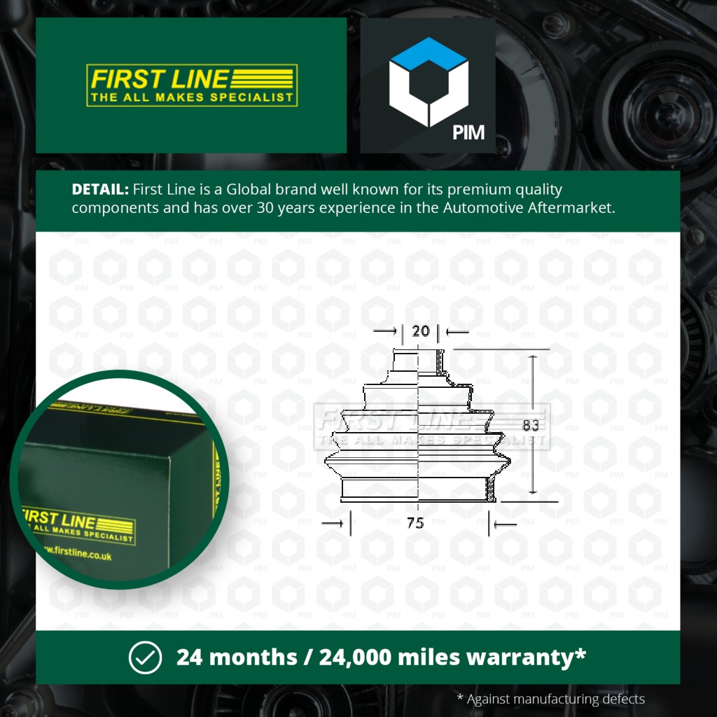 First Line CV Joint Boot FCB2004 [PM142867]