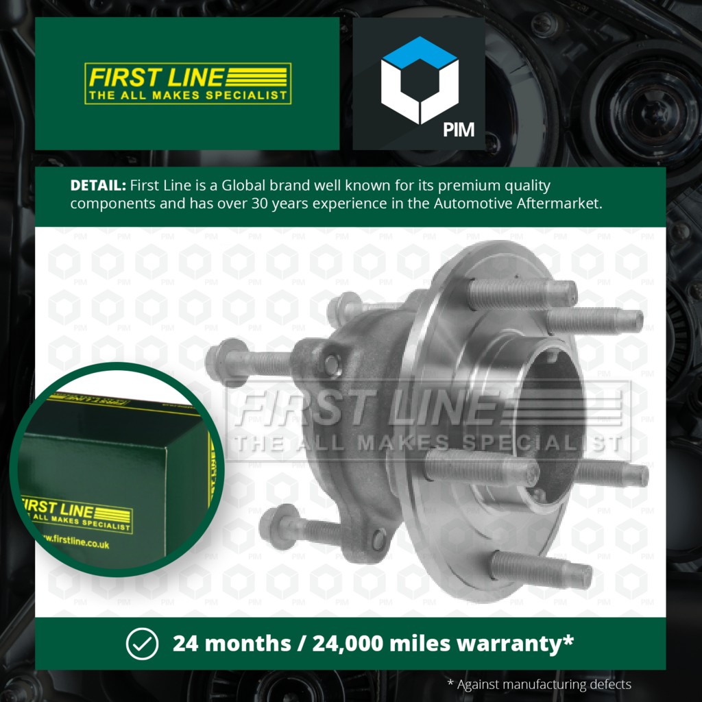First Line Wheel Bearing Kit Rear FBK1241 [PM141652]