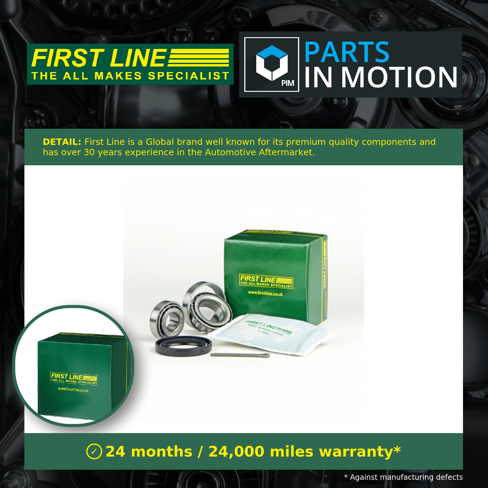 First Line Wheel Bearing Kit Front FBK015 [PM141575]