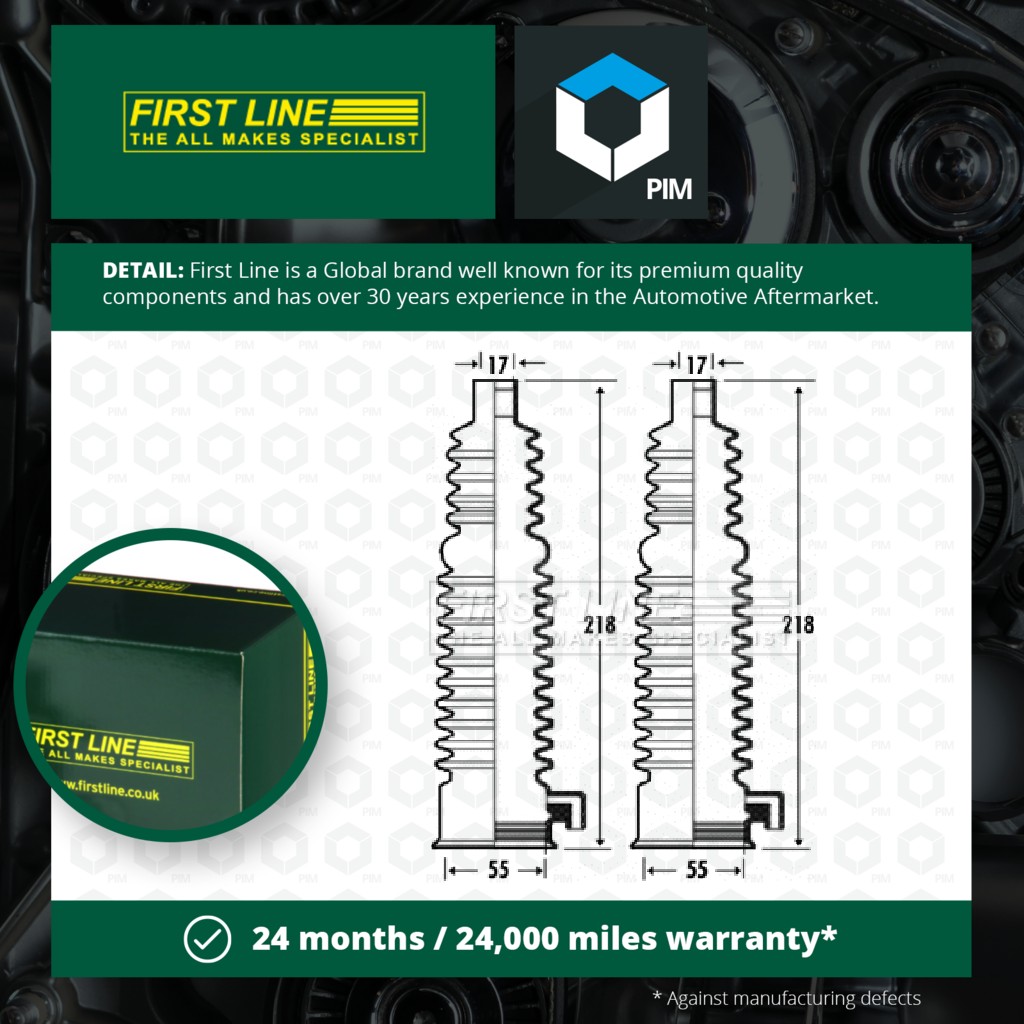 First Line Steering Rack Boot FSG3301 [PM140909]