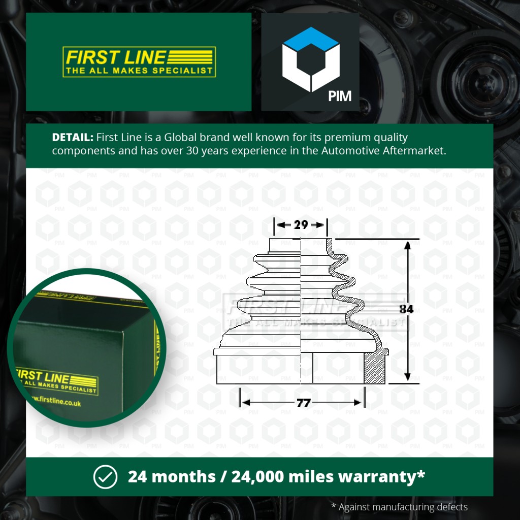 First Line CV Joint Boot FCB6192 [PM140338]