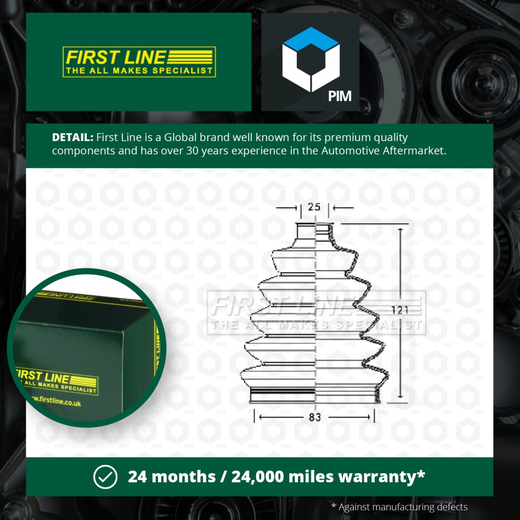First Line CV Joint Boot FCB2343 [PM140267]