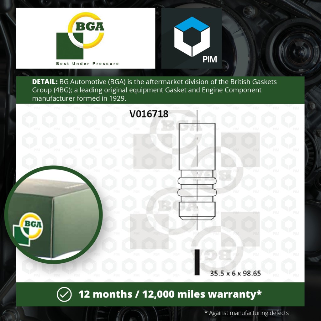 BGA Inlet Valve V016718 [PM120973]