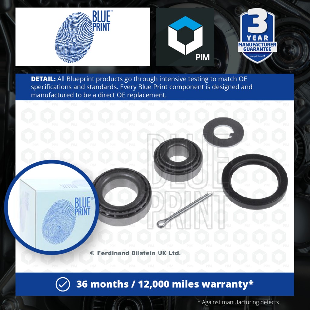 Blue Print Wheel Bearing Kit Rear ADT38327 [PM114793]