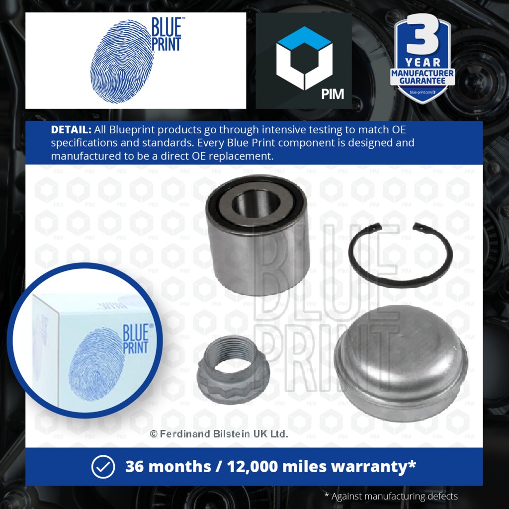 Blue Print Wheel Bearing Kit Rear ADN18366 [PM114772]