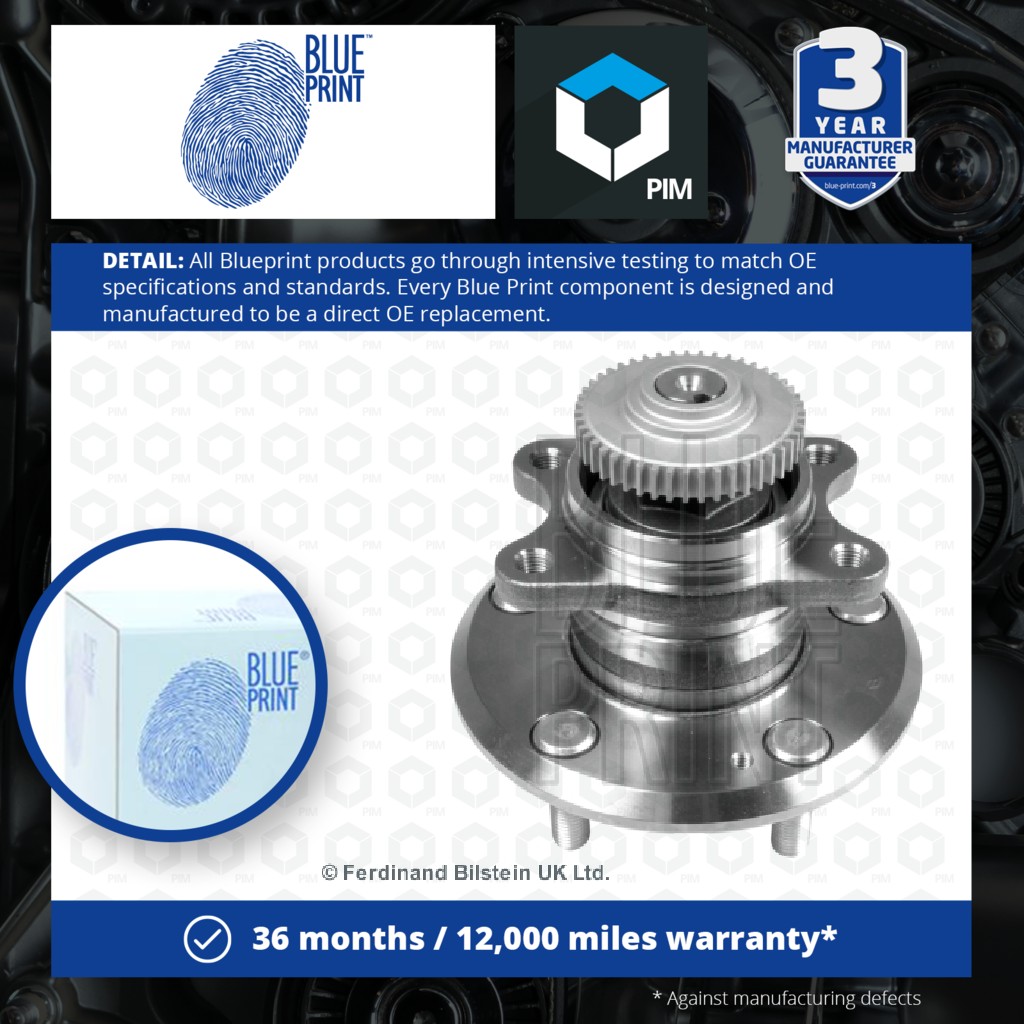 Blue Print Wheel Bearing Kit Rear ADG08365 [PM114715]
