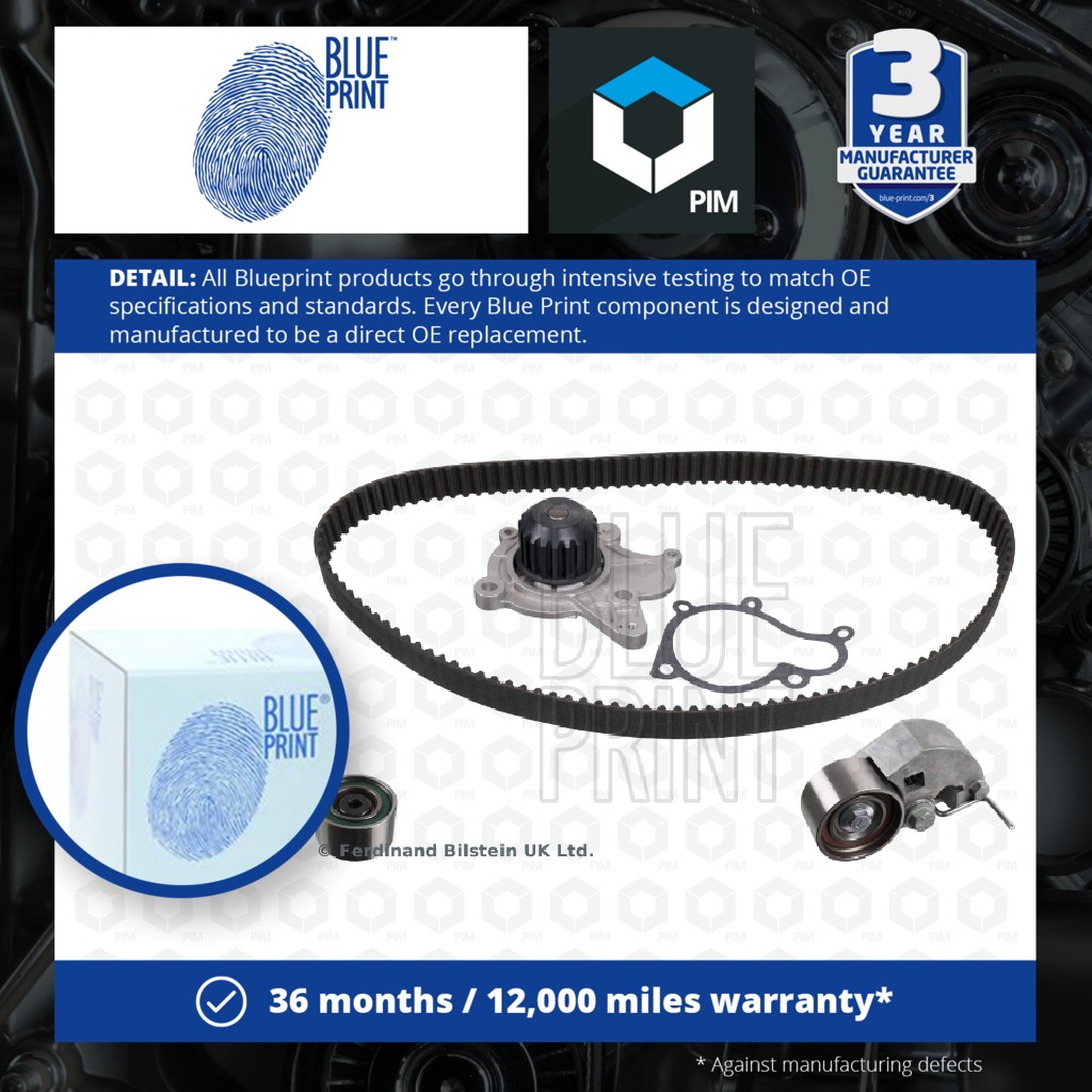Blue Print Timing Belt & Water Pump Kit ADG073752 [PM114355]