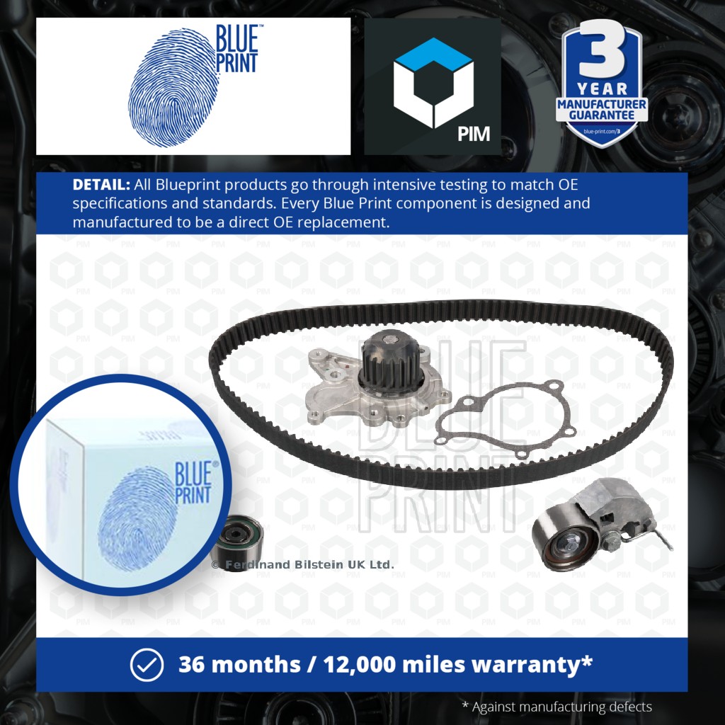 Blue Print Timing Belt & Water Pump Kit ADG073750 [PM114354]