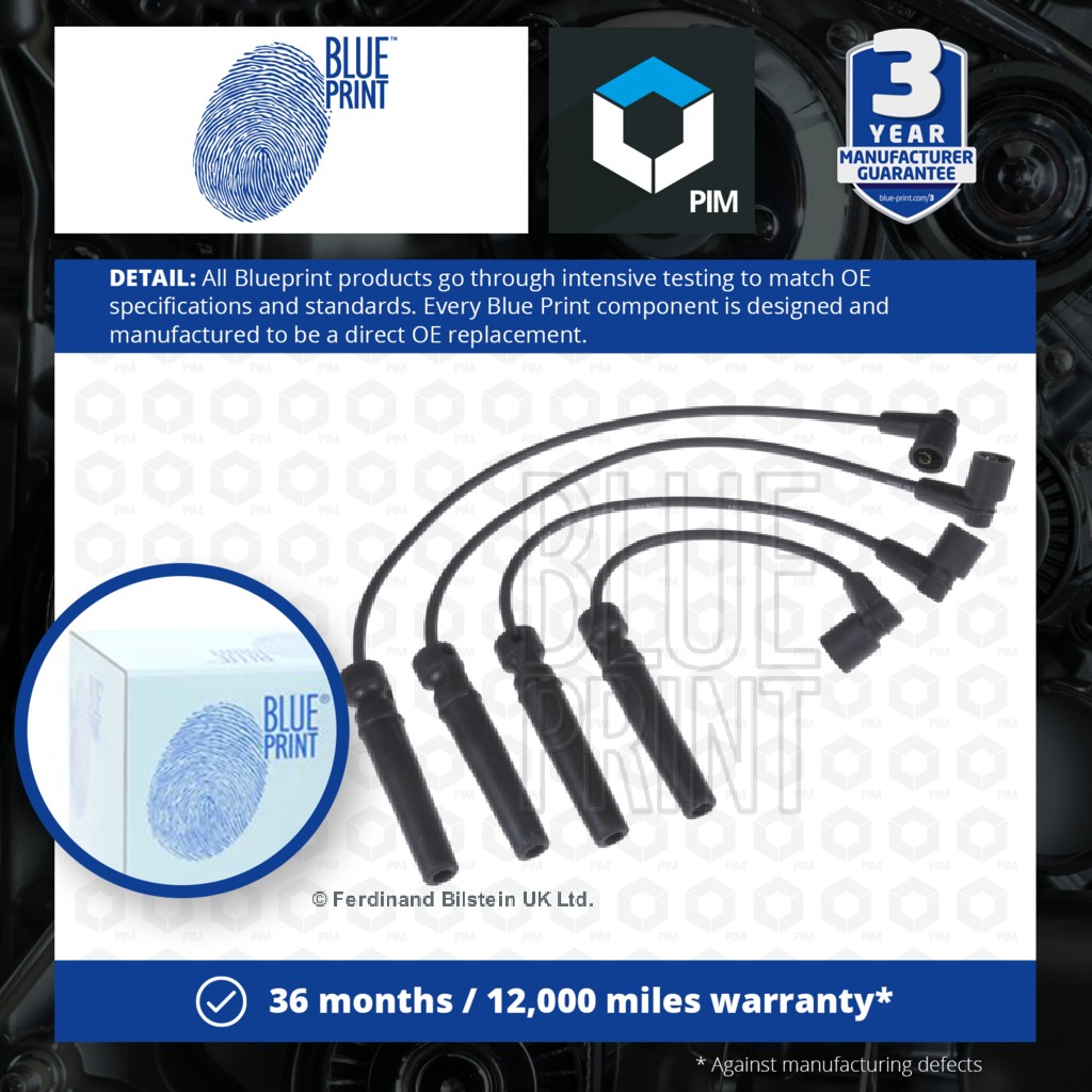 Blue Print HT Leads Ignition Cables Set ADG01641 [PM113637]
