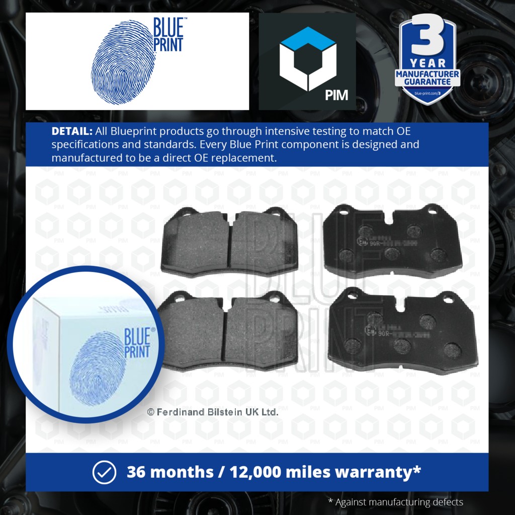 Blue Print Brake Pads Set Front ADN142124 [PM112116]