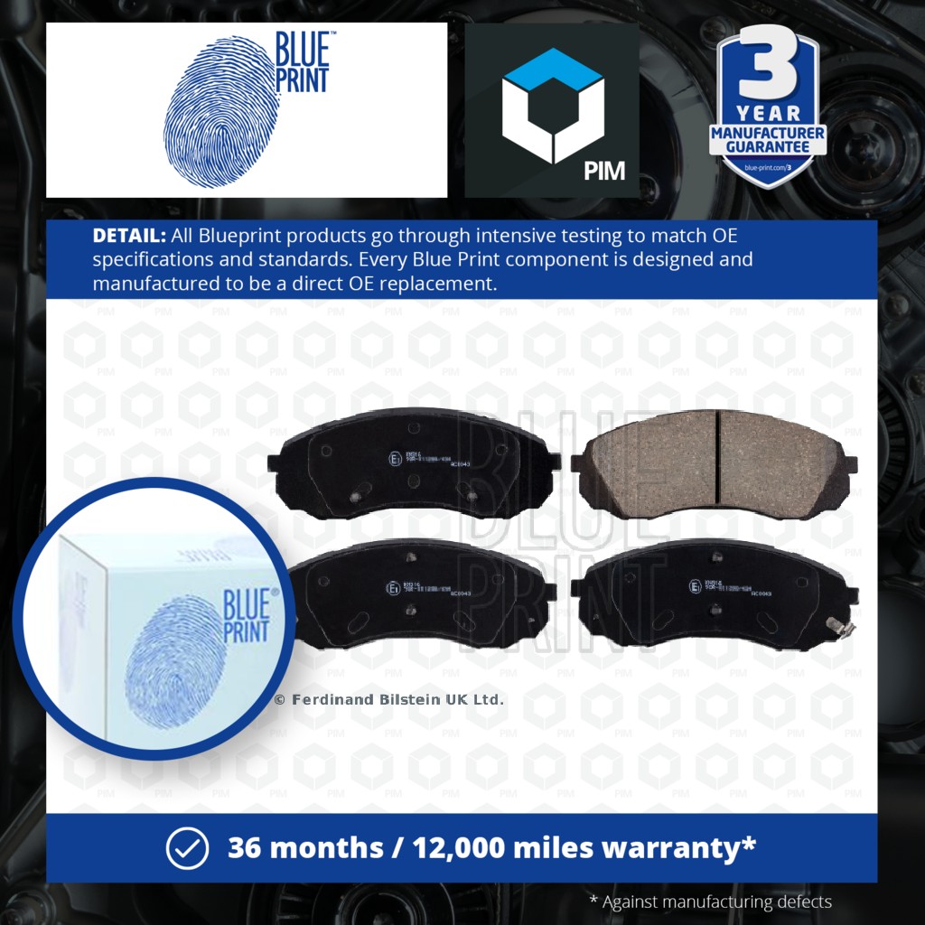 Blue Print Brake Pads Set Front ADG04290 [PM112062]