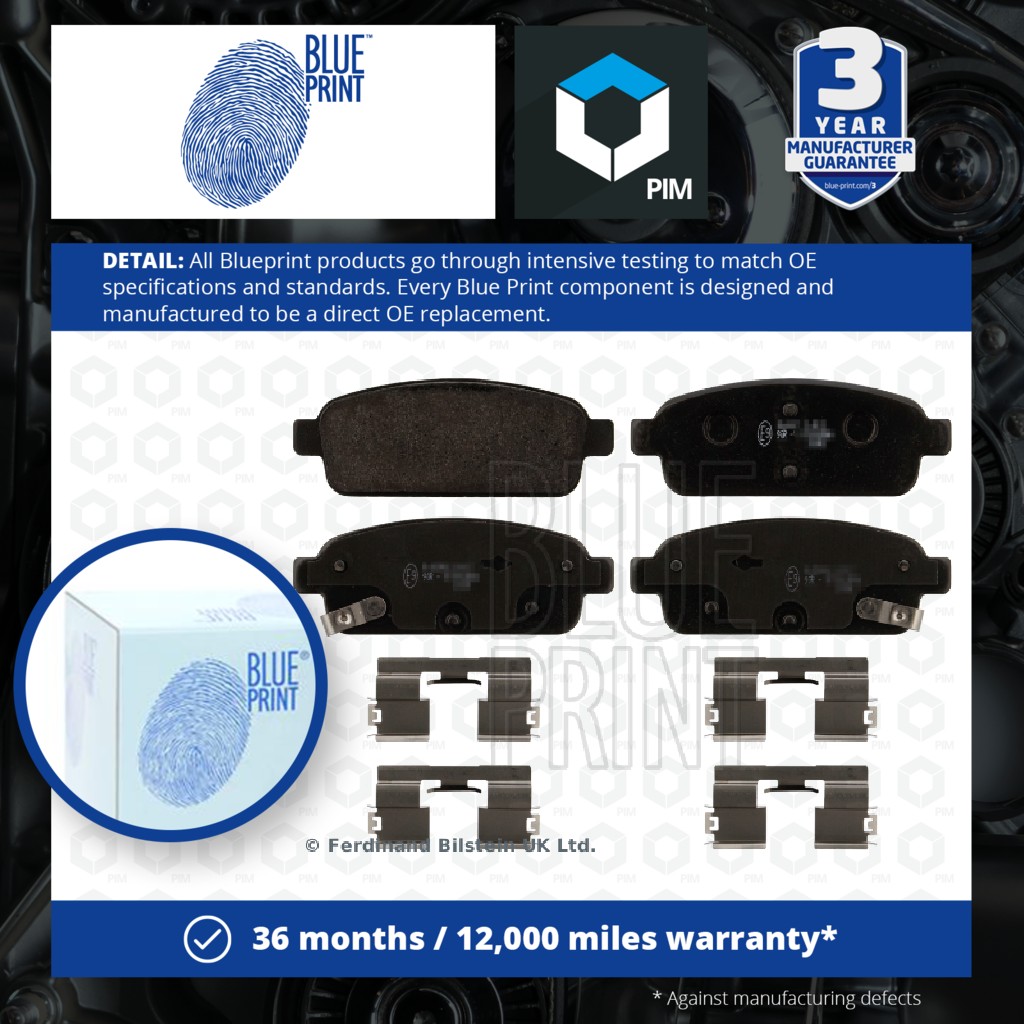 Blue Print Brake Pads Set Rear ADG042123 [PM112042]