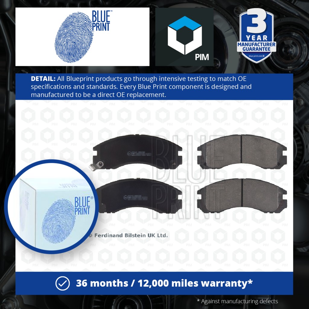 Blue Print Brake Pads Set Front ADC44250 [PM112027]