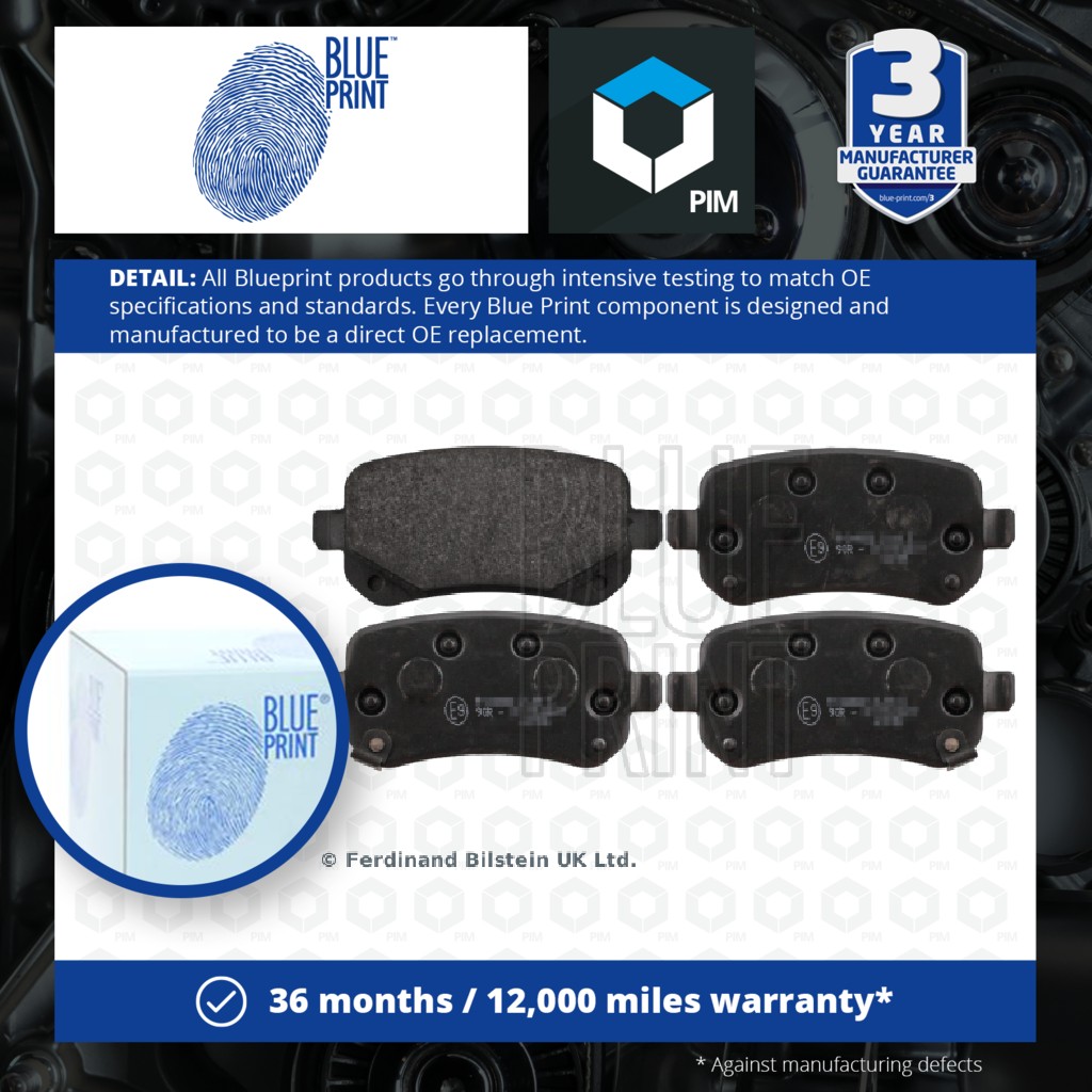 Blue Print Brake Pads Set Rear ADA104259 [PM112019]