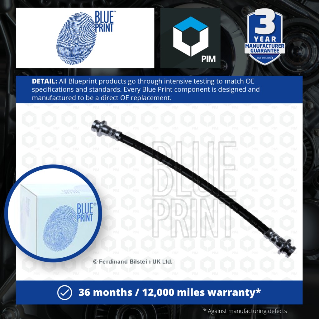 2x Blue Print Brake Hose Rear Left or Right ADN153152 [PM111912]