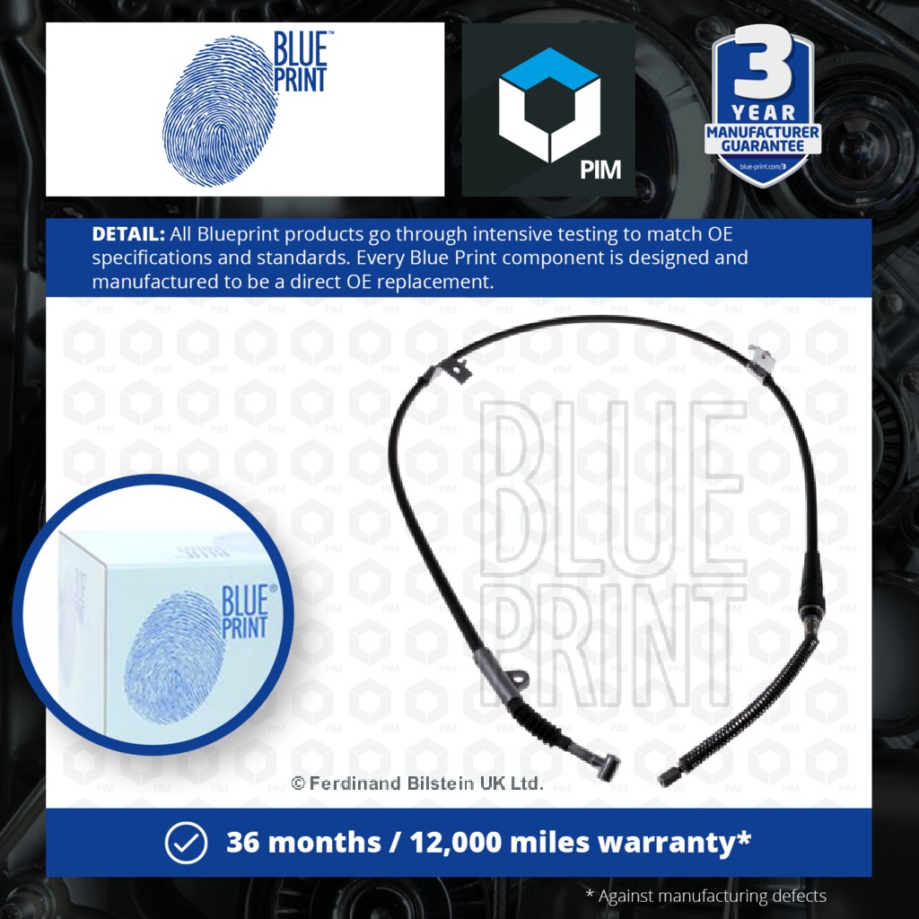 Blue Print Handbrake Cable Rear Right ADN146302 [PM111485]