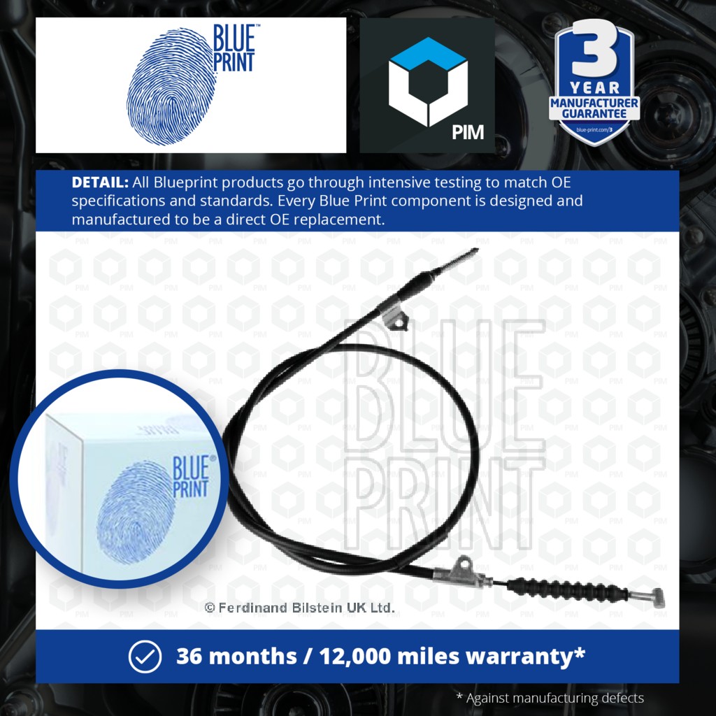 Blue Print Handbrake Cable Rear Right ADN146256 [PM111478]