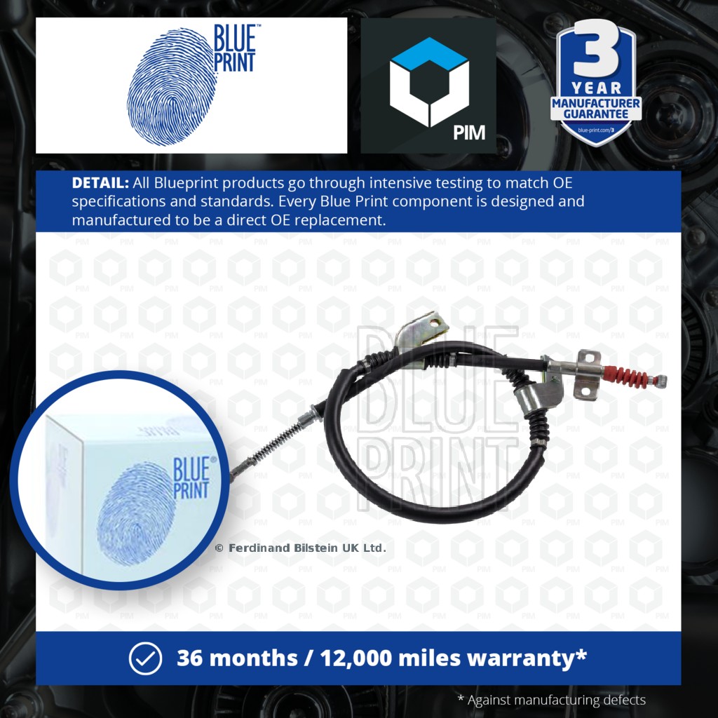 Blue Print Handbrake Cable Rear Left ADG04670 [PM111435]