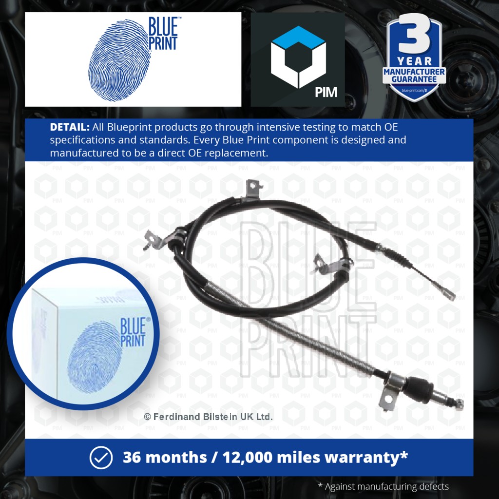 Blue Print Handbrake Cable Rear Right ADG046211 [PM111423]