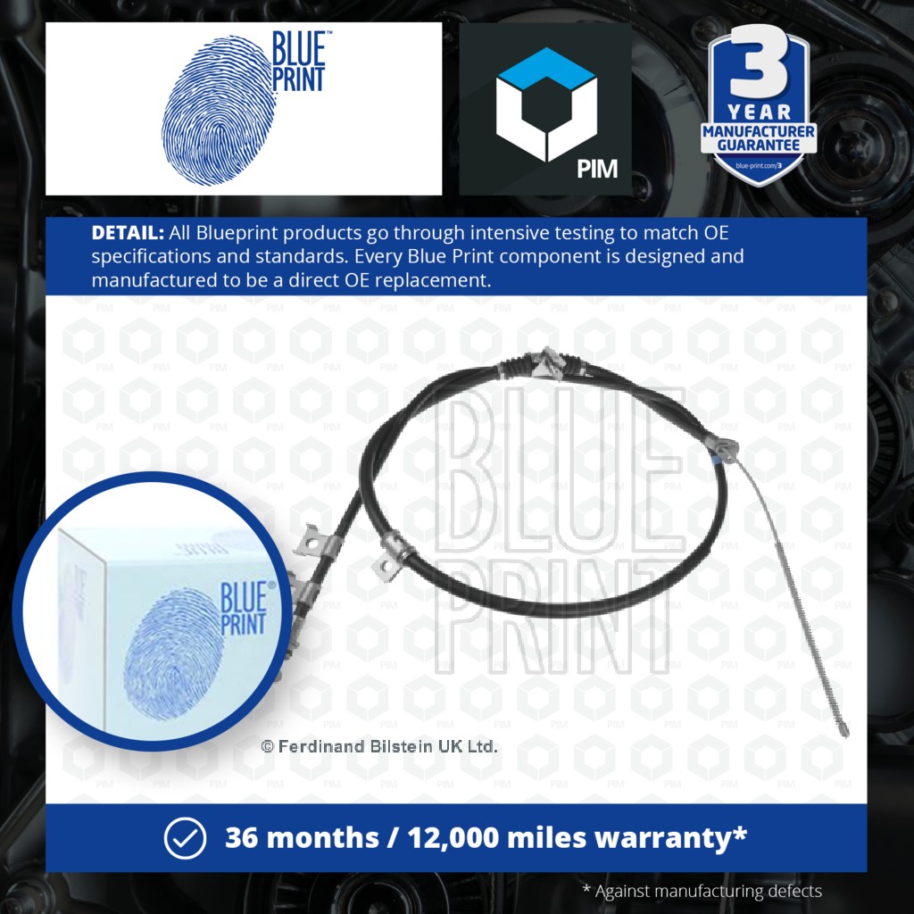 Blue Print Handbrake Cable Rear Left ADC446200 [PM111408]